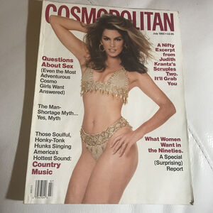 Cosmopolitan Magazine Vintage Cindy Crawford What Women Want July 1992 Sex